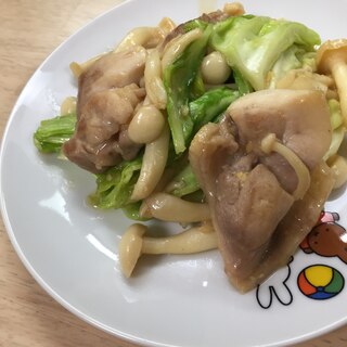 鶏肉とキャベツの甘味噌炒め